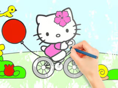 Oyunu Coloring Book: Hello Kitty Cycling