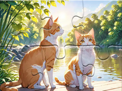 Oyunu Jigsaw Puzzle: Cats In Pairs