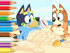 Oyunu Coloring Book: Bluey On The Beach