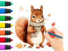 Oyunu Coloring Book: Autumn Squirrel