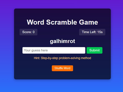 Oyunu Word Scramble Game Challenge