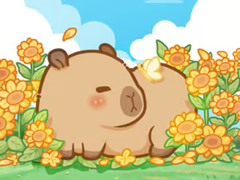 Oyunu Jigsaw Puzzle: Capybara In Sunflowers