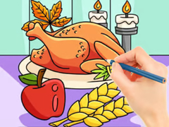 Oyunu Coloring Book: Thanksgiving Turkey Meal