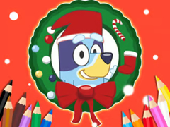 Oyunu Coloring Book: Bluey Santa Claus