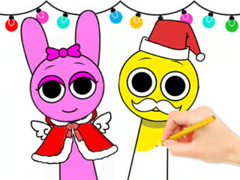 Oyunu Coloring Book: Sprunki Christmas