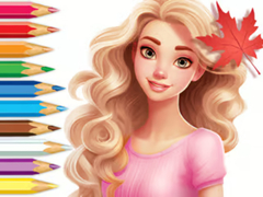 Oyunu Coloring Book: Barbie Autumn Tale