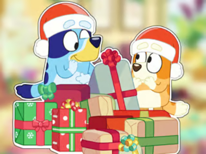 Yapboz: Mavi Noel Kutusundan Çıkarma .