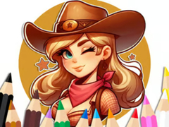 Oyunu Coloring Book: Cowgirl