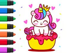 Oyunu Coloring Book: Unicorn Cupcake