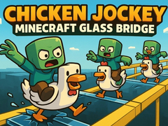 Oyunu Chicken Jockey: Minecraft Glass Bridge