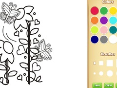 Oyunu Butterflies and Flowers Coloring Book for Kids