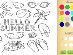 Oyunu Hello Summer Coloring Book for Kids