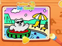 Oyunu Color By Code: Polar Bear