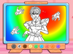Oyunu Coloring Book: Wednesday Addams Dancing