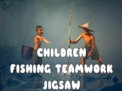 Oyunu Children Fishing Teamwork Jigsaw