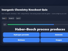Oyunu Basic Inorganic Chemistry Quiz