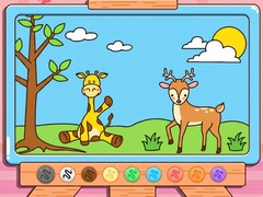 Oyunu Coloring Book: Giraffe And Deer
