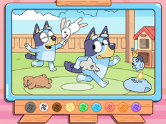 Oyunu Coloring Book: Bluey & Bingo Chasing Play