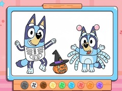 Oyunu Coloring Book: Bluey Halloween Costume