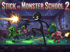 Oyunu Stick vs Monster School 2