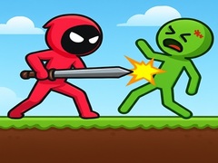 Oyunu Red Stickman vs Monster School