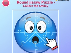 Oyunu Round jigsaw Puzzle - Collect the Smiley