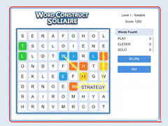 Oyunu Word Construct Solitaire