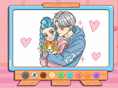 Oyunu Coloring Book: Kpop Valentine's Day