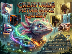 Oyunu Creatures Picture Block Quest