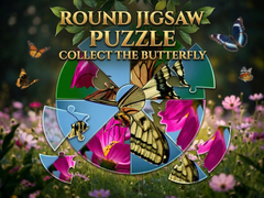Oyunu Round Jigsaw Puzzle - Collect the Butterfly
