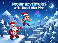 Oyunu Snowy Adventures with Noob and Pro!
