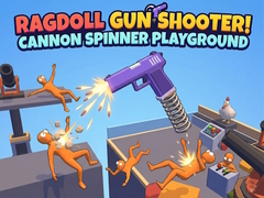 Oyunu Ragdoll Gun Shooter! Cannon Spinner Playground