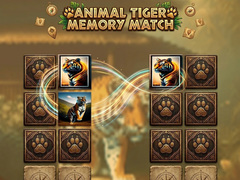 Oyunu Animal Tiger Memory Match