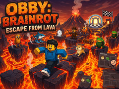 Oyunu Obby: Brainrot escape from Lava