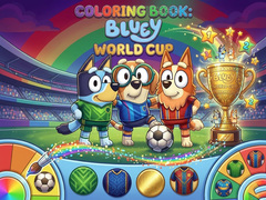 Oyunu Coloring Book: Bluey World Cup
