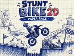 Oyunu Stunt Bike 2D Paper Race