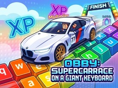 Oyunu Obby: Supercar Race on a Giant Keyboard