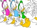 Oyunu Donald and Family Online Coloring