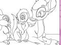 Oyunu Bambi, Flower, and Thumper Coloring