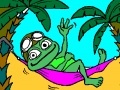 Oyunu Coloring: Crazy frog in a hammock