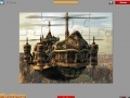 Oyunu Steampunk airship jigsaw