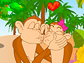 Oyunu Cute monkey kissing