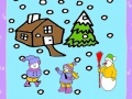 Oyunu Snow and Children Coloring