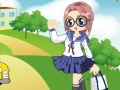 Oyunu The schoolgirl in style of an anime