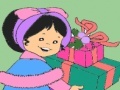 Oyunu Little girl birthday gift coloring