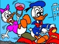 Oyunu Donald Duck on a motorcycle