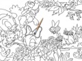 Oyunu Donald's garden online coloring page