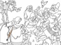 Oyunu Snow White with Dwarfs Online Coloring