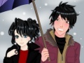 Oyunu Anime Winter Couple Ddress Up Game