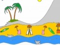 Oyunu Tropical Beach Coloring